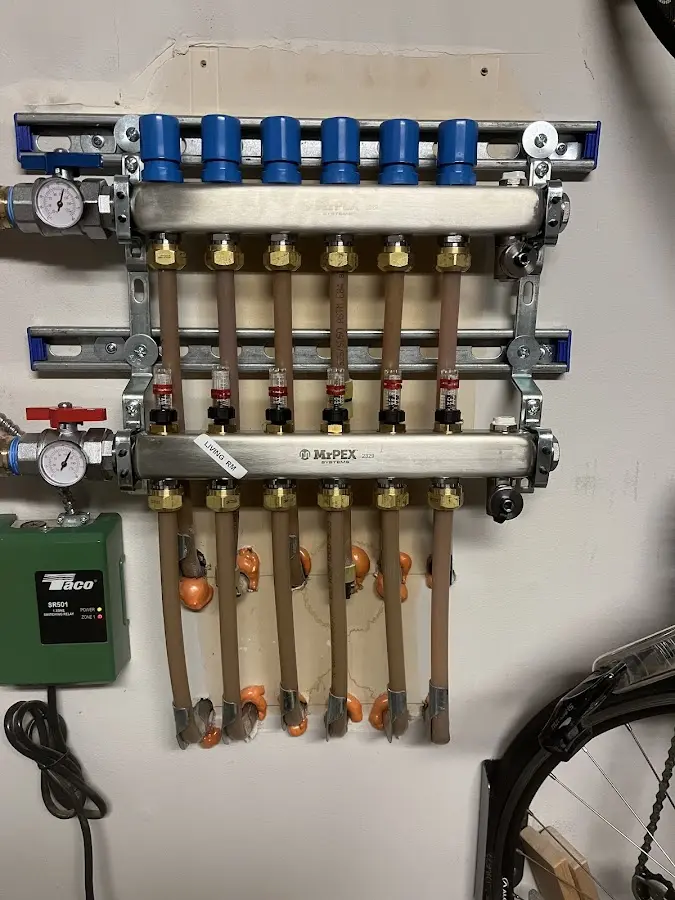 Plumber performing Gas Line Installation at a residential property in Luverne